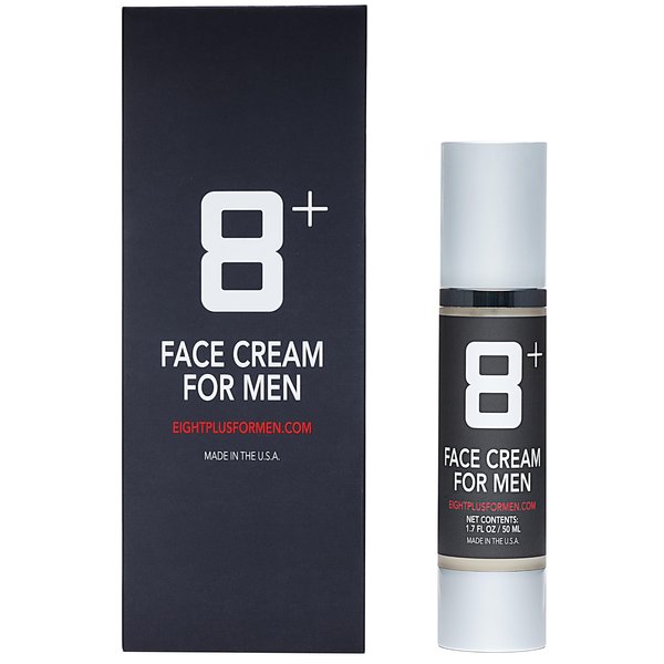 8+ Face Cream for Men – Advanced Anti-Aging, Complete Solution, Hydrating Face Lotion - Reduces Wrinkles, Dry Skin and Inflammation - Made in USA – 1.7 oz