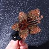 5Pcs Rhinestone Flower Hair Claw Clips Glitter Crystal Plastic Duckbill Hair Clips Non-Slip Women Elegant Hair Barrettes for Thick Long Hair