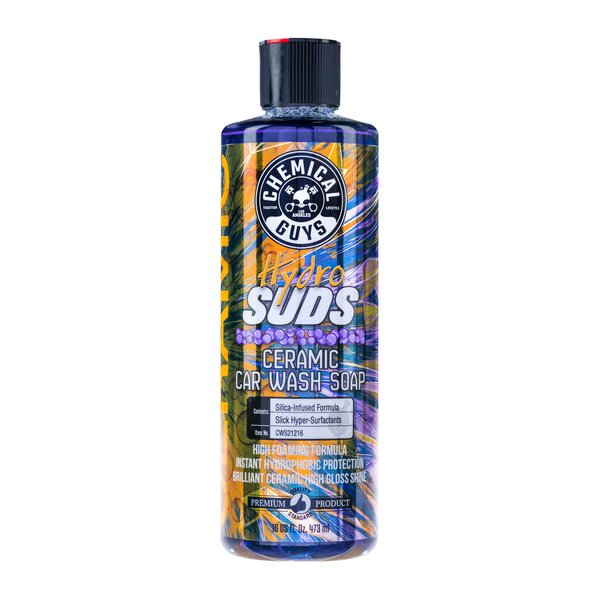 Chemical Guys CWS21216 HydroSuds Ceramic SiO2 Shine High Foaming Car Wash Soap (Works with Foam Cannons, Foam Guns or Bucket Washes) For Cars, Trucks, Motorcycles, RVs & More, 16 fl oz, Berry Scent