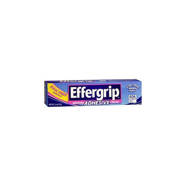 Effergrip Denture Adhesive Cream - 2.4 oz, Pack of 5