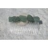Shades of Genuine Dark Green Sea Glass Hair Comb