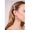 Wedding Hair Comb Rhinestone Flower Rose Gold Bridal Hair Accessories for Weddings Parties Brides Bridesmaids Prom Women (Rose Gold)