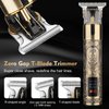 Dumite Professional Hair Clippers for Man,Electric Shavers Razor T-Blade Hair Trimmer, Men’s Grooming Kit Cordless Barber Trimmer Bald Shavers with 4 Guides & 3 Foil Head (bronze)