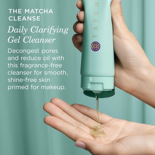 TATCHA The Matcha Cleanse | Daily Clarifying Gel Cleanser, Decongests Pores and Balances Oil For Primed, Shine Free Skin | 5 oz
