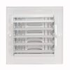 EZ-FLO 8 x 8 Inch (Duct Opening) White Air Vent Cover for Wall or Ceiling, Four-Way Ventilation Register, Solid Steel HVAC Cover, 61618