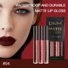 KARNAR 3Pcs Deep Red Brown Matte lipstick Set, Lip Stain Waterproof Lip Gloss Gift Set,Lippies Lip Matte Makeup Lipgloss Beauty Cosmetics Kit (SET02)