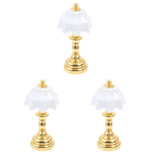 Uonlytech Dollhouse Lamp Led Table Lamp 3 Pcs Miniature Lamp Decorative Mini Light Miniature Lamp Model Miniature Furniture Model Led Desk Lamp Vintage Home Decor Dollhouse Desk Lamp