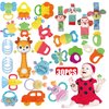 Cocurb 30 Pcs High Contrast Baby Toy Gift Set for Infants - Rattles, Teething Toys & Wrist Socks - Suitable for 6-12 Months - Perfect Baby Toys for Boys and Girls