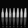 50PCS Clear White Eyebrow Tattoo Needle Tips Permanent Makeup Tattoo Nozzle Caps Disposable 1R/3R/5R/5F/7F (1R)
