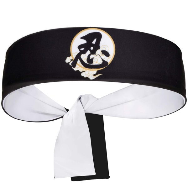 5Chaos Ninja Cloud Headband Hachimaki Tie for Costume Anime Karate Kitchener Chef, Samurai Bushido Bandana for Kids Boys Girls Women Men, Head Wrap Sweatband for Halloween Party