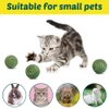 MiOYOOW 3PCS Cat Toy Balls, Interactive Pet Play Balls Sisal Rope Scratching Chew Ball Toy with Rustling Sound/Pea Pod Storage for Indoor Kitten Training Hunting