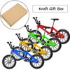 Gejoy 12 Pieces Finger Bikes Mini BMX Bike Mini Bicycle Toy Miniature Bike Figurine for Kids Adults Christmas Birthday Party Gifts Collections Decoration(Vintage Color)