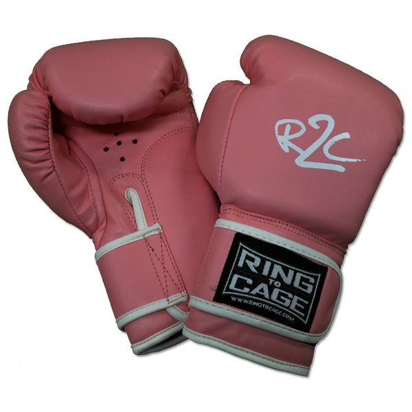 Kids Boxing Gloves for Muay Thai, MMA, Kickboxing, Boxing (Pink/White, 8oz)