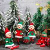 Civaner 4 Pieces Christmas Elf Dolls Christmas Stuffed Dolls Elf Plush Dolls Christmas Novelty Toys Elves for Holiday Party New Year Santa Plush Toys Fun Decorations for Little Boys and Girls