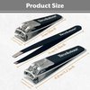 Brookstone Nail Clippers Set - Premium Stainless Steel Nail Clipper and Nail Cutter with Rubberized Non-Slip Grip, Includes Case and Tweezer, Two Nail Clippers for Precision Grooming