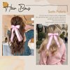 VOBOBE 2PCS Hair Bows for Women Girls Pink Tulle Hair Ribbon with Long Tail Satin Silk Hair Bow Hair Accessories Toddlers Teens Kids (Pink)