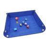 Onwon 2 Pieces Dice Holder Dice Rolling Tray Double Sided PU Leather and Velvet Folding Tray Dice Pad for Dice Gaming and Other Table Games (Blue & Red)