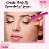 Eyebrow Brush Pencil Comb Kit - Duo Spoolie Thin Angled Real Firm Bristles Filling Blending Definer Techniques For Tint Powder Brow Pomade Gel Makeup Combing Eye Lashes To Shape Eyelashes Growth