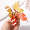 Fall Maple Leaf Hair Claw Clip for Women, Autumn Hair Claw Clips Acrylic Orange Yellow Leave Slips Hair Jaw Thanksgiving Hair Home Party Hair Accessories for Girl Thick Thin Hair Decor 2PCS