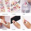40 Sheets Nail Water Transfer Decals, Nail Art Stickers for Women, Holographic Flowers Pendant Necklace Butterfly Leaf Nail Designs Supplies, Acrylic Nails Decorations DIY Resin Nail Decal Tattoos Set