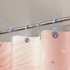 Titanker Shower Curtain Hooks, Rust Proof Shower Curtain Rings for Bathroom, Durable Metal Double Glide Shower Hooks Hangers for Bathroom Shower Rods Curtains, Set of 12 Hooks - Blue