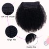 Vanalia 3C 4A Clip Ins, Afro Kinky Curly Clip In Hair Extensions, 3C 4A Clip ins for African American Black Women,9A Brazilian Remy Hair Double Wefted Natural Black,120 Gram 18Inch