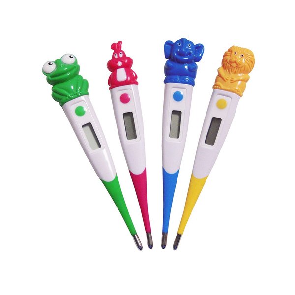 4 Pc Digital Oral Thermometer for Adults and Kids, Pediatric Fever Rectal Thermometer for Children