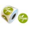 Vegan Stickers Food Rotation Labels 3.81 cm 1.5 Inch Round Circle Dots 500 Adhesive Stickers