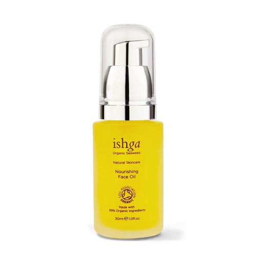 Ishga Face Oil | Natural & Organic Skincare | Scottish Seaweed | For All Skin Types Vegan, Cruelty-Free | Jojoba, Almond Oil, Rose Geranium | 1.69fl oz (30ml)