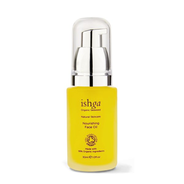 Ishga Face Oil | Natural & Organic Skincare | Scottish Seaweed | For All Skin Types Vegan, Cruelty-Free | Jojoba, Almond Oil, Rose Geranium | 1.69fl oz (30ml)