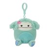 Squishmallow Official Kellytoy 3.5 Inch Clip On Bag Keychain Backpack Clips Squishy Soft Plush Toy Animal (Joelle Bigfoot with Flower)
