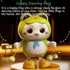 Miracland Dancing Frog Toy, Frog Musical Toy Electric Frog Dancing Toy Dancing Robot Toy Baby Soothing Toy Baby Head-up Training Toy Frog Toy for Boys and Girls with Lights and Music