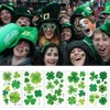 10 Sheets St. Patrick's Day Temporary Tattoos 78 Pcs Shamrock Tattoos Stickers Saint Patrick’s Day Stickers for Face Body Arms Decoration Green Clover Party Supplies for Kids Adults