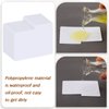 Horizontal Trading Card Dividers 3 x 3.8 inch, Plastic Divider Cards, White Card Dividers with Labels, Card Dividers for Sport Game Playing Cards (100 Pieces)