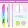 Subay Nail File, 25 PCS Colorful Nail Files for Natural Acrylic Gel Nails, 100/180 Grit Double Sides Washable Nail Buffering Files for Nails, Reusable Emery Boards Manicure Tools for Home Salon Use