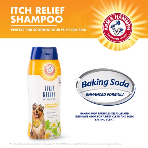 Arm & Hammer for Pets Itch Relief Shampoo, 20oz Chamomile and Peppermint Scent | Professional Quality Dog Itch Shampoo, Free of Sodium Lauryl Sulfate & Parabens