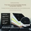 Car Seat Covers Auto Cushion Vehicle Long Rear Seat Chair Cover Protective Mat pad for Baby, SUV, Skin-Friendly Golden Embroidery Thread (Black-Rear)