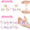 78 PCS Unicorn party Favors Girls Unicorn Birthday Supplies with Bracelets Necklaces Rings Keychains Badges Bookmarks Notebooks Goodie Bags Fillers for Birthday Party Prizes Unicorn Pinata Stuffers