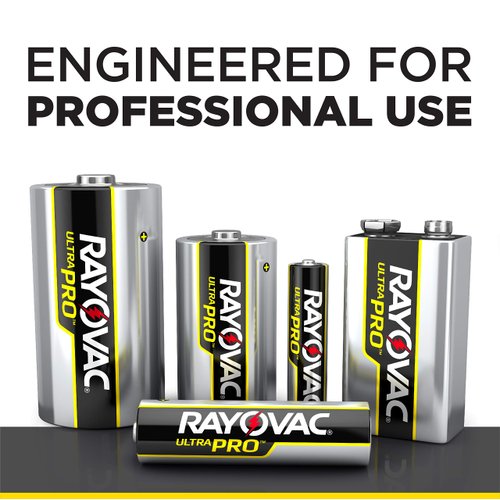 Rayovac 9V Batteries, Ultra Pro Alkaline 9V Cell Batteries (6 Battery Count)