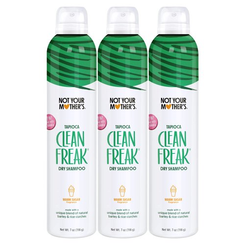 Not Your Mother's Clean Freak Tapioca Dry Shampoo (3-Pack) - 7 oz - Refreshing Dry Shampoo Instantly Absorbs Oil - Hair Essentials for Back to School