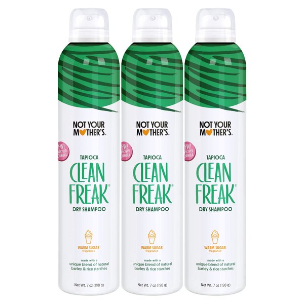 Not Your Mother's Clean Freak Tapioca Dry Shampoo (3-Pack) - 7 oz - Refreshing Dry Shampoo Instantly Absorbs Oil - Hair Essentials for Back to School