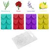 MILIVIXAY Wax Melt Containers-6 Cavity Clear Empty Plastic Wax Melt Molds-25 Packs Heart Shape Clamshells for Tarts Wax Melts.