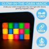 Glow in The Dark Magnetic Building Blocks (35 Pcs) – 1.38 in. Safe Toddler Blocks w/Manual & Travel Pouch - STEM Toys for Fine Motor Skills & Creativity - Ideal Toddler Educational Toys for Gifting