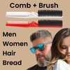Folding Compact Travel Pocket HAIR BRUSH/COMB 1 Red 1 White Travel Camping School Gym Locker Work Car Purse Dorm (2pc Set)