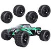 Hobbyfire PreGlued 12mm Hex 1/10 Scale RC Truck Tires and Wheels Compatible with Traxxas Rustler VXL Redcat Volcano Brushless 2s 3s Lipo