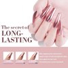 BISHENGYF Rose Gold Chrome Nail Powder: 【Super Metallic Mirror Effect】Holographic Glitter Nail Chrome Powder Rose Gold Chrome Nail Powder for Nails Art DIY Decoration