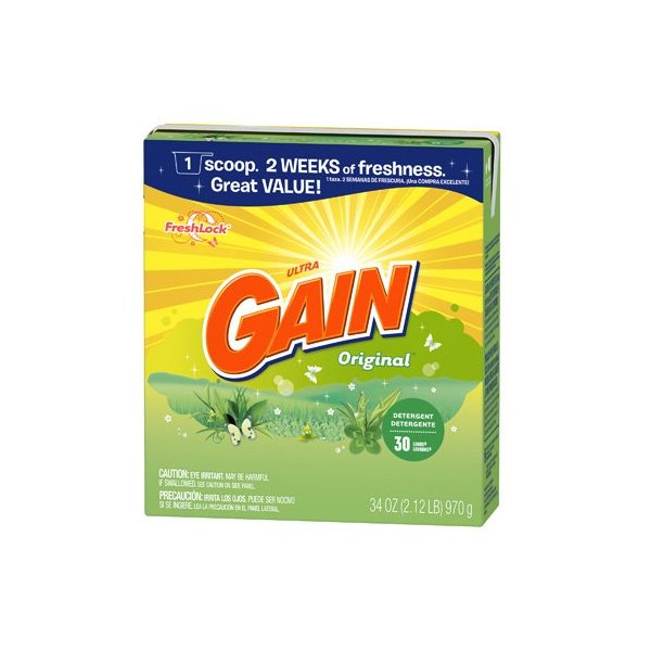 procter & gamble 27832 Gain, 34 OZ, 30 Use, Original Scent Powder Detergent