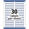 Avery TrueBlock File Folder Labels, 2/3" x 3-7/16", 1,500 Printable Labels, White/Blue, Permanent (5766)