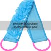3 PACK Double-Sided Lace Cloth Back Loofah Scrubber Bath Scrub Shower Sponge Long Exfoliating Back Scrubber Scratcher Strap With Handle, Cream Skin Wash Cleaner Applicator