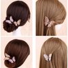 1PC Elegant Butterfly Hairpin Fancy Rhinestones Claw Clip Jaw Clips for Women Lady (White)
